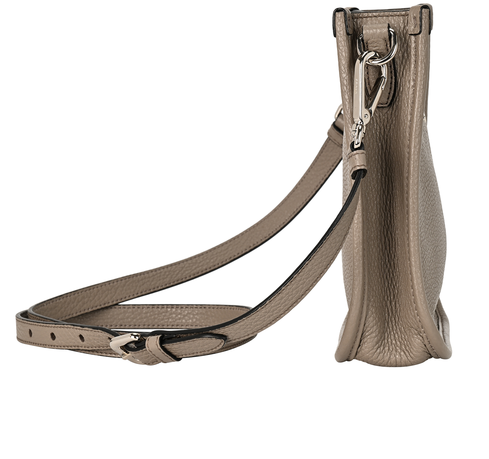 Mini Shoulder Bag, &pound;1,400, Handbags, Grey, Leather, Side view